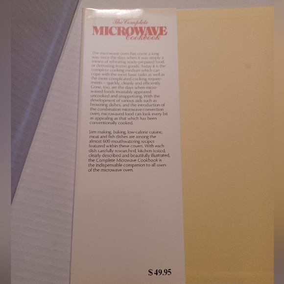4/$40 The Complete Microwave Cookbook - Hardcover With Book Jacket - Picture 3 of 5